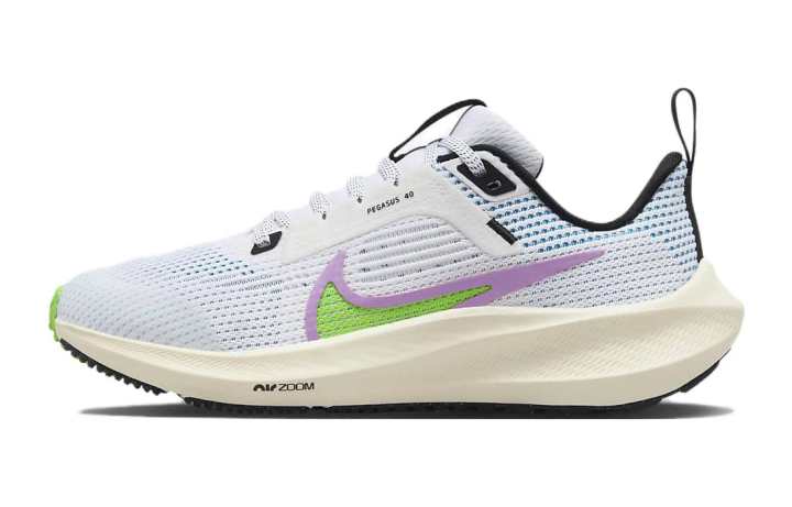 Nike Nike Air Zoom Pegasus 40 Abrasion Resistant Low top Running Shoes White Green Unisex