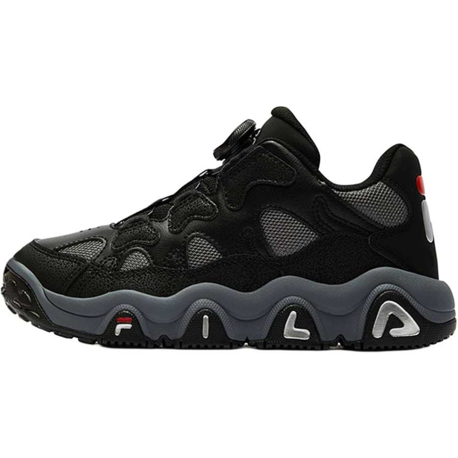 FILA KIDS BOA Slip Resistant, Abrasion Resistant, Lightweight Cushioning Low top Children's Basketball Shoes Black
