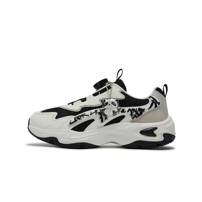 XTEP Abrasion Resistant Support Low top Kids Lifestyle Shoes Black Sail White Kids'