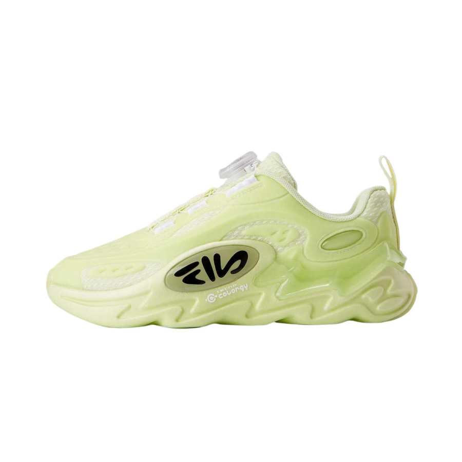 FILA KIDS Soft And Comfortable Abrasion Resistant Rebound Abrasion Resistant Rebound Kids' Running Shoes Lime Cream
