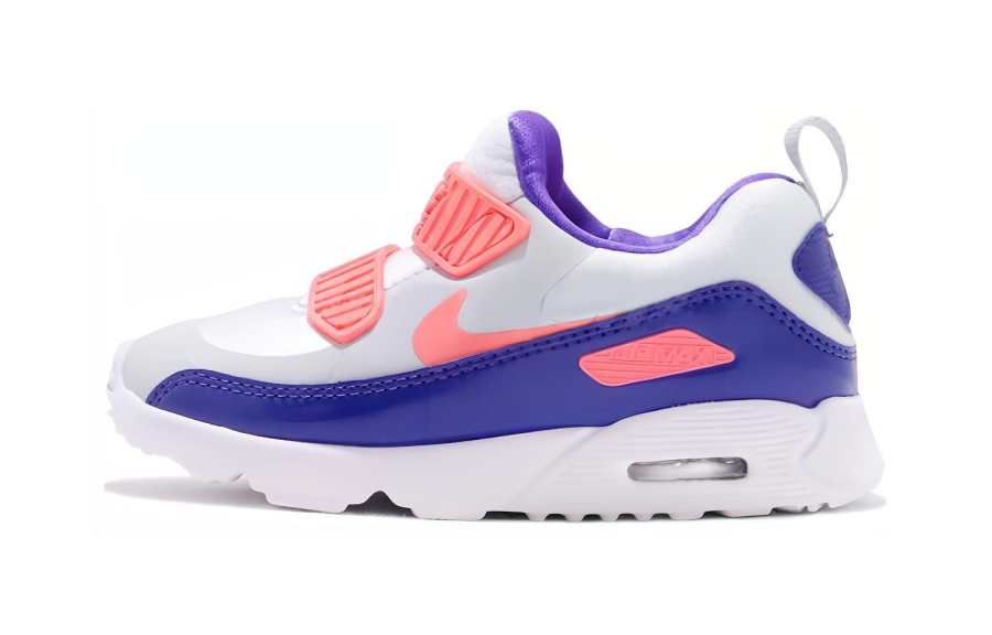 Nike Nike Air Max Tiny 90 Comfortable Low top Kids' Running Shoes White Blue Orange Children Aged 3 7 Years Old