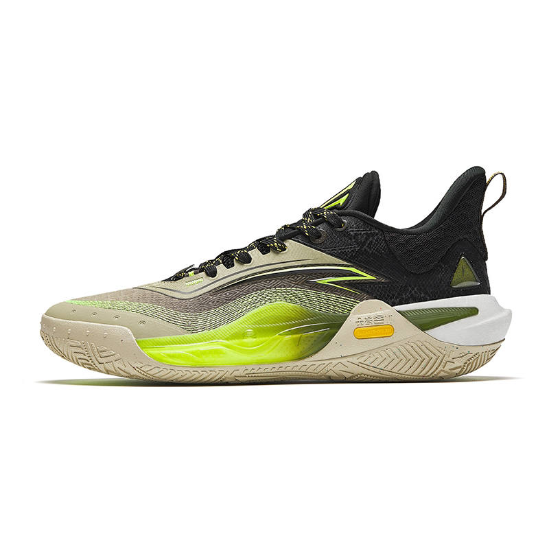 Antakids Kai 1 Speed Low top Basketball Shoes Toffee Yellow/Basic Black/Sparrow Tea Brown Teenagers
