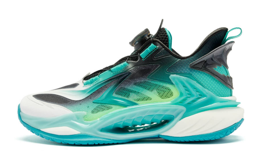 QIAODAN Slip Resistant Cushioning Abrasion Resistant Low top Basketball Shoes Emerald Unisex