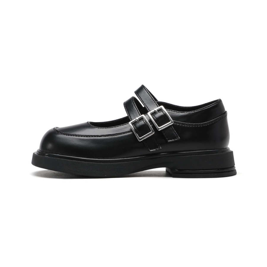 Satchi Mary Jane Shoes Synthetic Leather Slip Resistant Abrasion Resistant Low top Kids' Leather Shoes Black Kids'