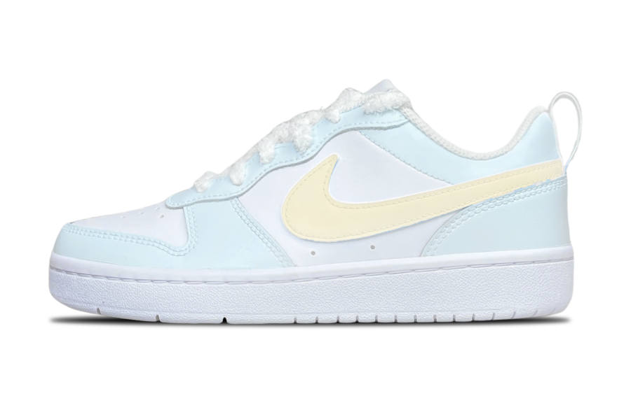 Nike Nike Court Borough 2 Slip Resistant Slip Resistant Low top Kids' Skateboarding Shoes Blue Teenagers