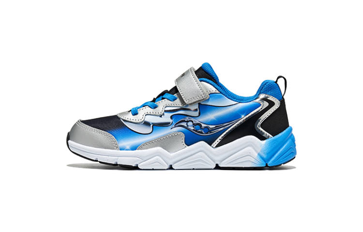 saucony Flash 3.0 A/C Big Kid 'Black Blue Chrome'