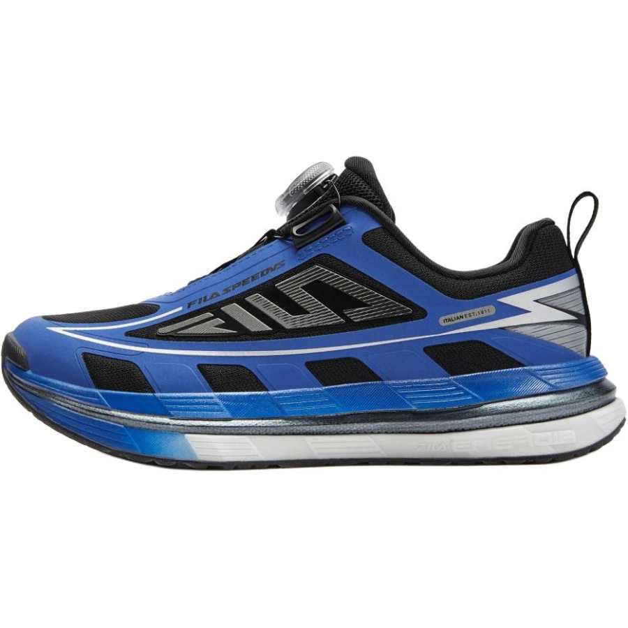 FILA KIDS SPEED 5 Lightweight Cushioning Low top Kids' Running Shoes Black/Marine Blue Teenagers