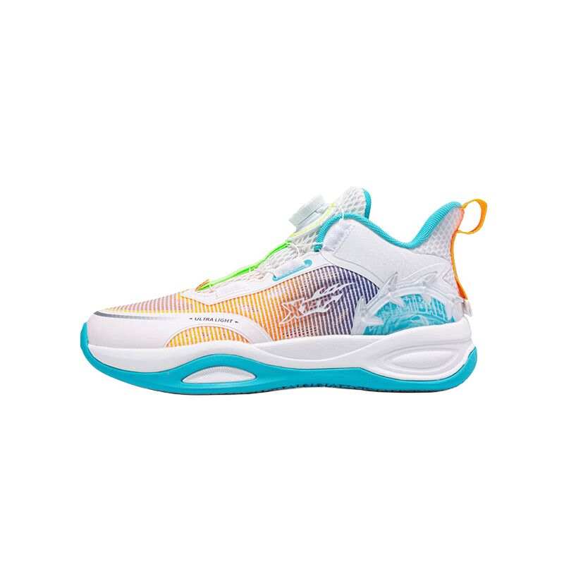 XTEP Mid top Basketball Shoes Classic White Teenagers