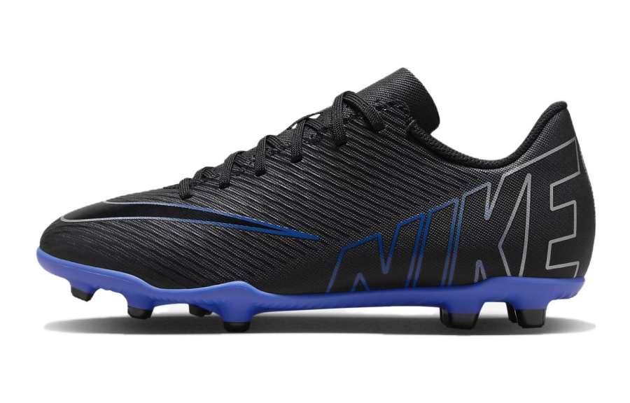 Nike Nike Mercurial Vapor 15 Club FG/MG Abrasion Resistant Low top Kids' Soccer Shoes Black Blue Kids'