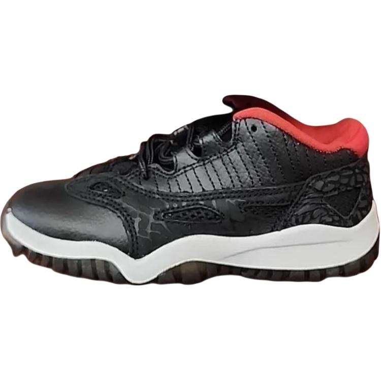 Jordan Jordan Air Jordan 11 Leather Low top Children's Basketball Shoes Black Children Aged 3 7 Years Old