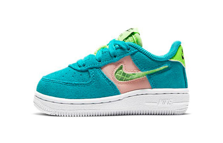 Nike Nike Air Force 1 Slip Resistant Abrasion Resistant Slip Resistant Abrasion Resistant Low top Toddler Shoes Pink Green