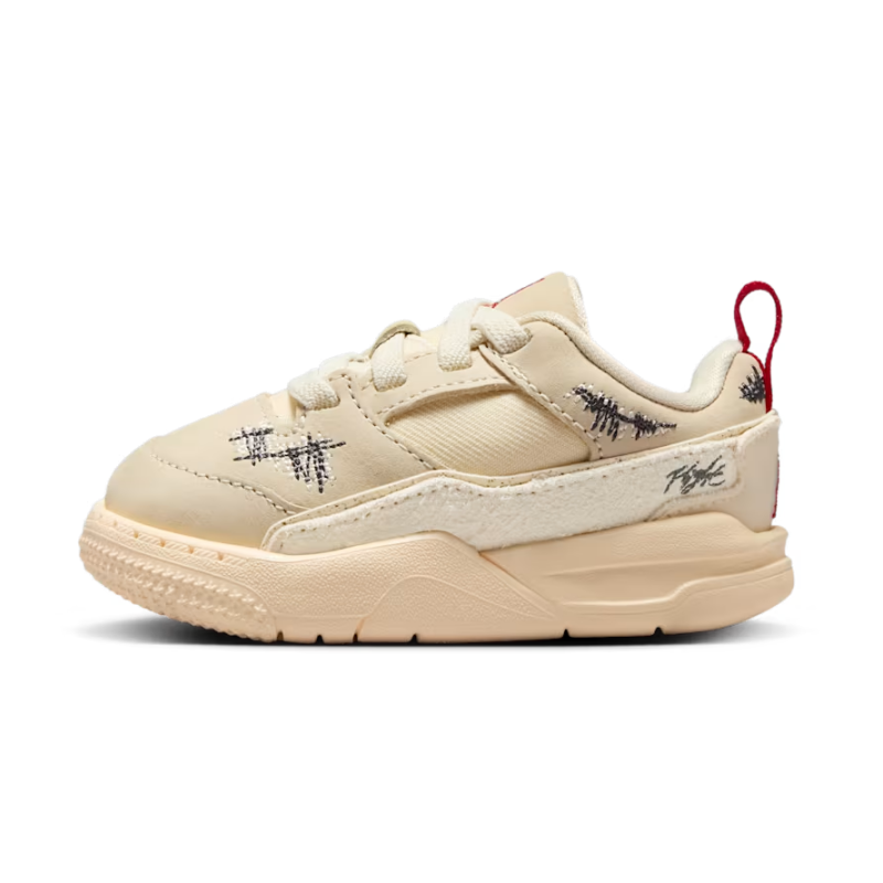 Jordan Téla D'Amore x Jordan FLIGHT COURT Low top Toddler Shoes Beige Infant And Toddler