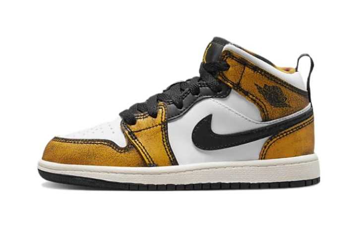 Jordan Jordan 1 Mid SE Orange Wear Away PS