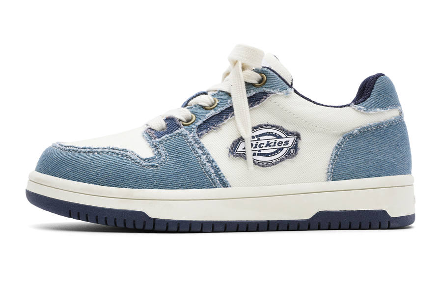 Dickies Low top Skateboard Shoes White Blue Children Aged 3 7 Years Old