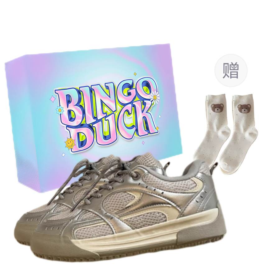 BINGO DUCK Slip Resistant And Breathable Slip Resistant And Breathable Low top Skateboard Shoes Women's