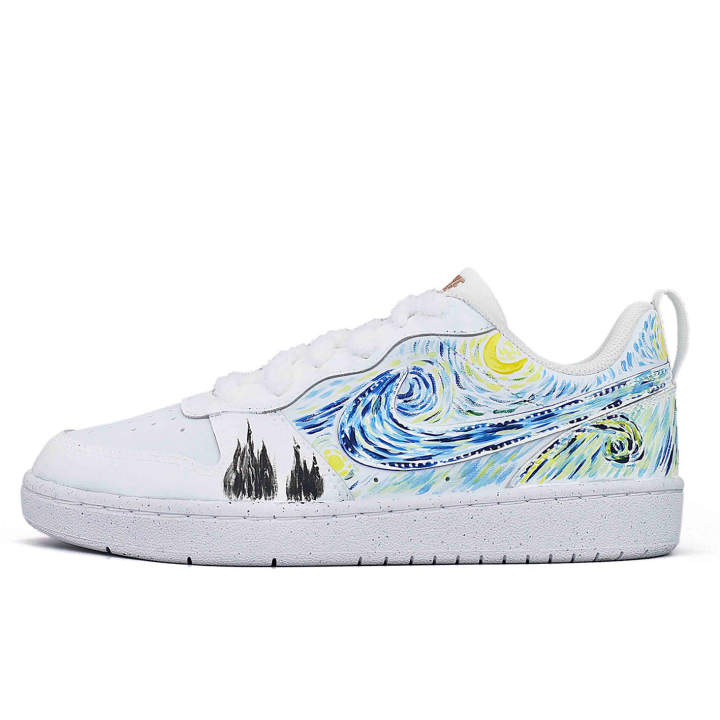 Nike Nike Court Borough Starry Sky Van Gogh LOW RECRAFT Slip Resistant, Abrasion Resistant, Breathable