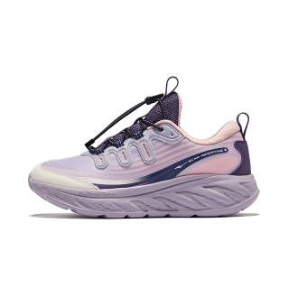 ERKE KIDS Crossed Synthetic Leather, Textile Slip Resistant Abrasion Resistant Low top Running Shoes Mauve Kids'