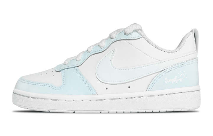 Nike Nike Court Borough 2 Leather Abrasion Resistant Low top Kids' Skateboarding Shoes