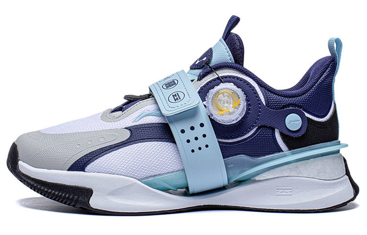 Li-Ning YOUNG Li Ning YOUNG Rush Shadow Cushioning Rebound Support Low top Casual Shoes White Blue Teal Teenagers