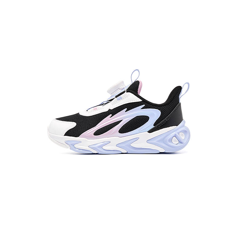 QIAODAN Breathable Low Top Kids' Running Shoes Black/Elegant Blue Children Aged 3 7 Years Old