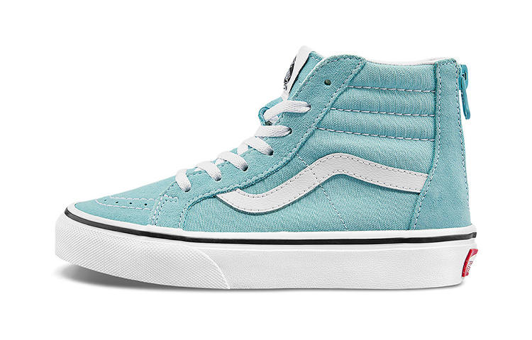 Vans SK8 High top Kids' Skateboarding Shoes Blue White Children Aged 3 7 Years Old