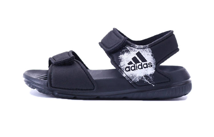 Adidas Adidas Altaswim C Synthetic Leather Slip Resistant Abrasion Resistant Sandal Black Children Aged 3 7 Years Old