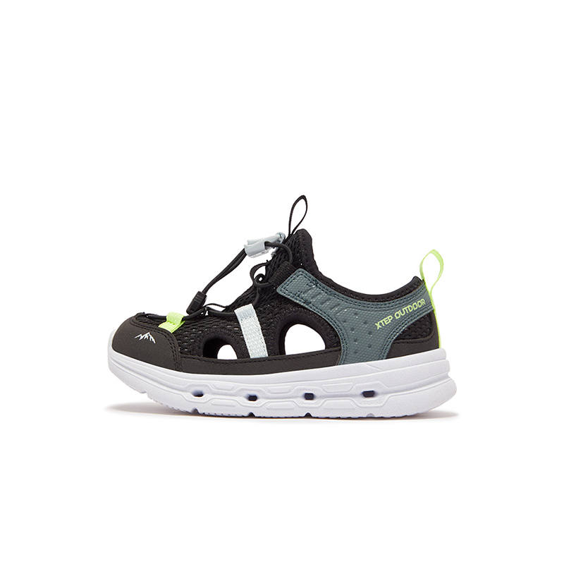XTEP Low top Children's Sandals Shadow Black Asphalt Gray Children Aged 3 7 Years Old