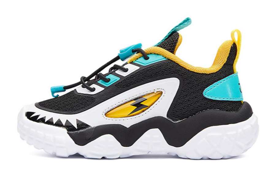 361°KIDS Comfortable And Trendy Slip Resistant, Abrasion Resistant, Breathable Low top Kids' Running Shoes Black Cyan