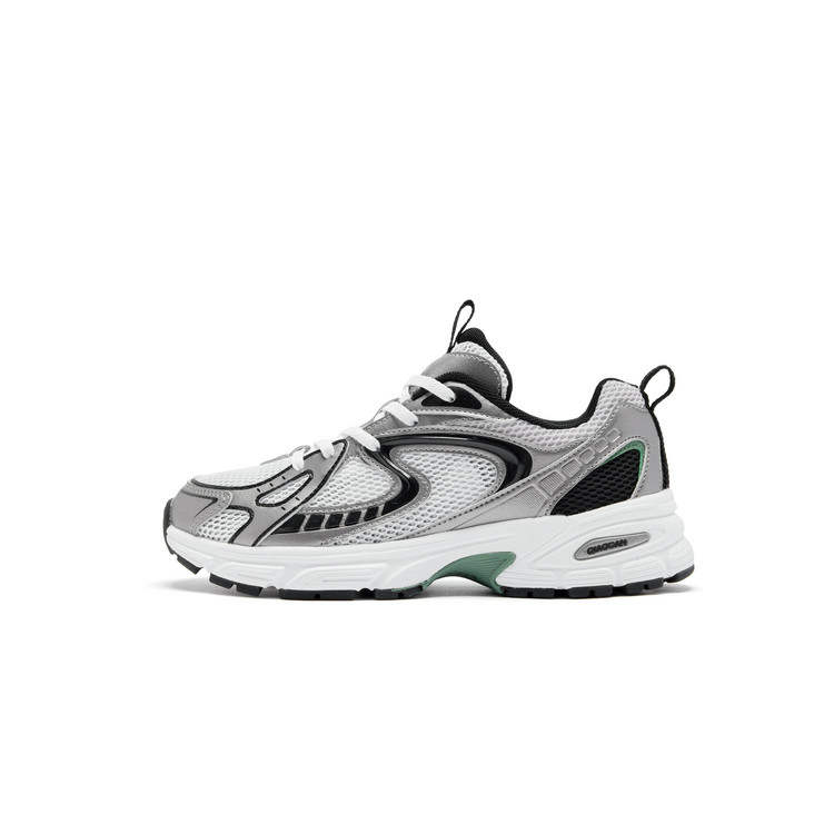 QIAODAN Synthetic Leather, Textile Low top Casual Shoes Jordan White/Liquid Silver Unisex
