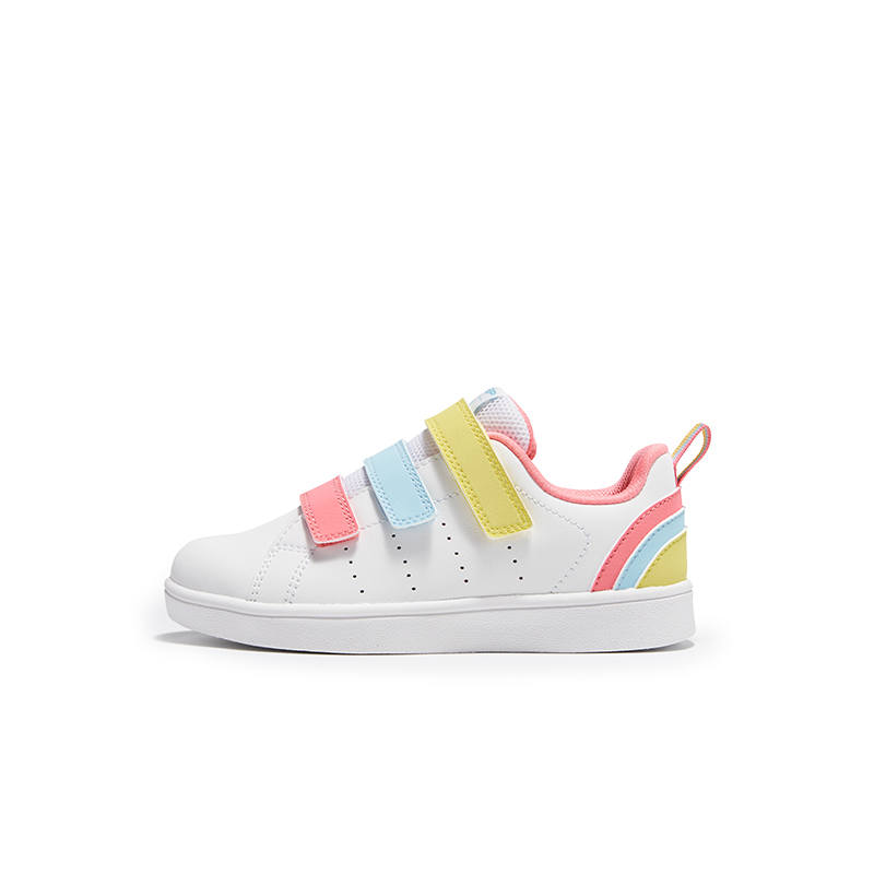 XTEP Rainbow Shoe Abrasion Resistant Breathable Slip Resistant Low top Skateboard Shoes Classic White Kids'