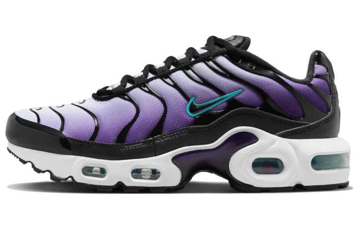 Nike Nike Air Max Plus 'Black Grape' Abrasion Resistant Breathable Low top Casual Shoes Black Purple Unisex