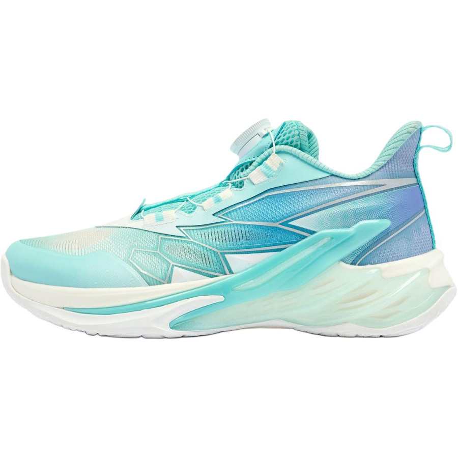 QIAODAN Low top Basketball Shoes Lake Blue/Jordan White Teenagers