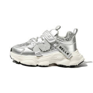 BELLE Synthetic Leather Low top Kids Lifestyle Shoes Silver Kids'