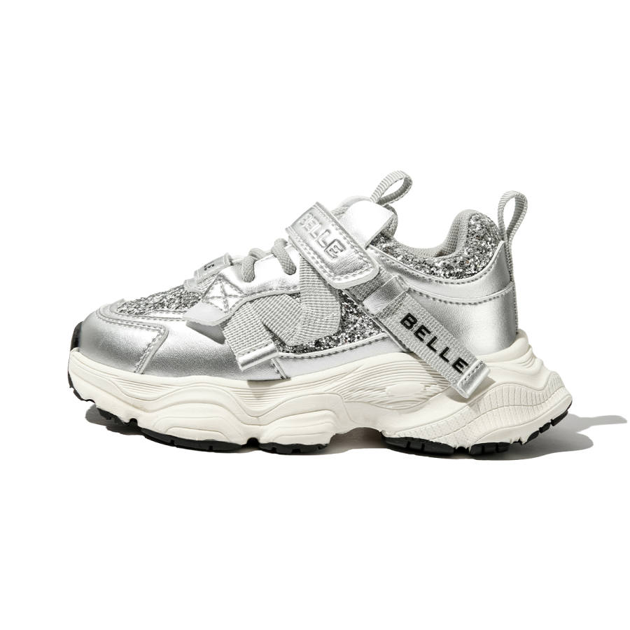 BELLE Synthetic Leather Low top Kids Lifestyle Shoes Silver Kids'
