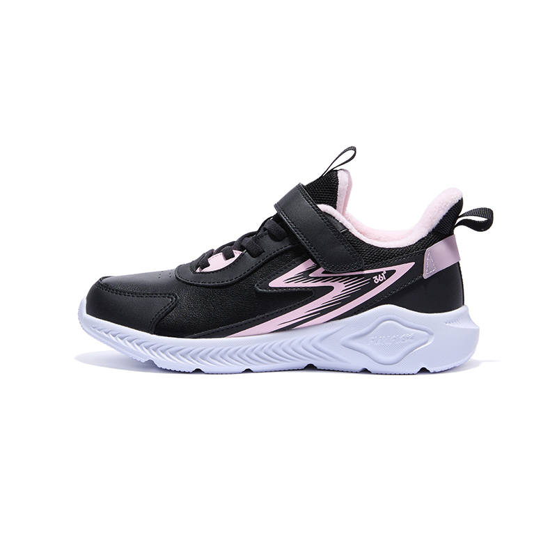 361°KIDS Synthetic Leather Slip Resistant Abrasion Resistant Low top Kids' Running Shoes Black Pink Kids'