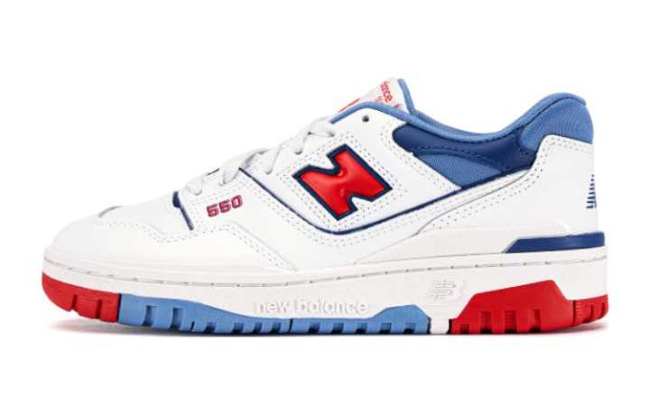 New Balance New Balance 550 White True Red Atlantic Blue GS