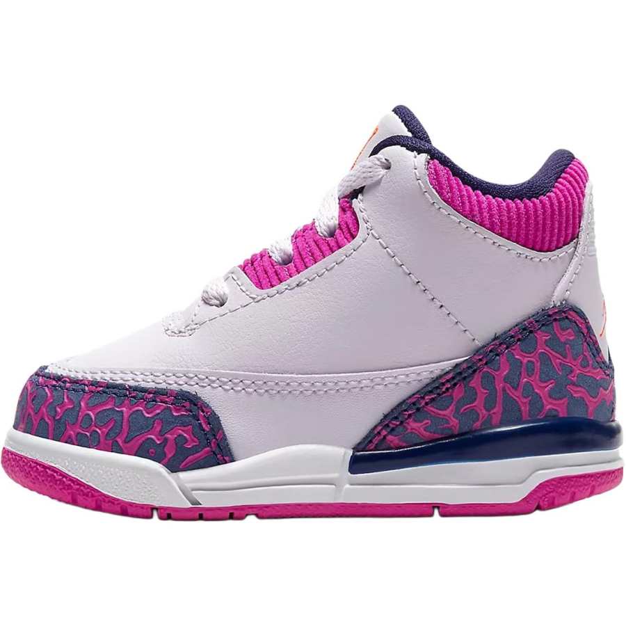 Jordan Jordan Air Jordan 3 Soft And Comfortable Slip Resistant Abrasion Resistant High top Toddler Shoes Purple