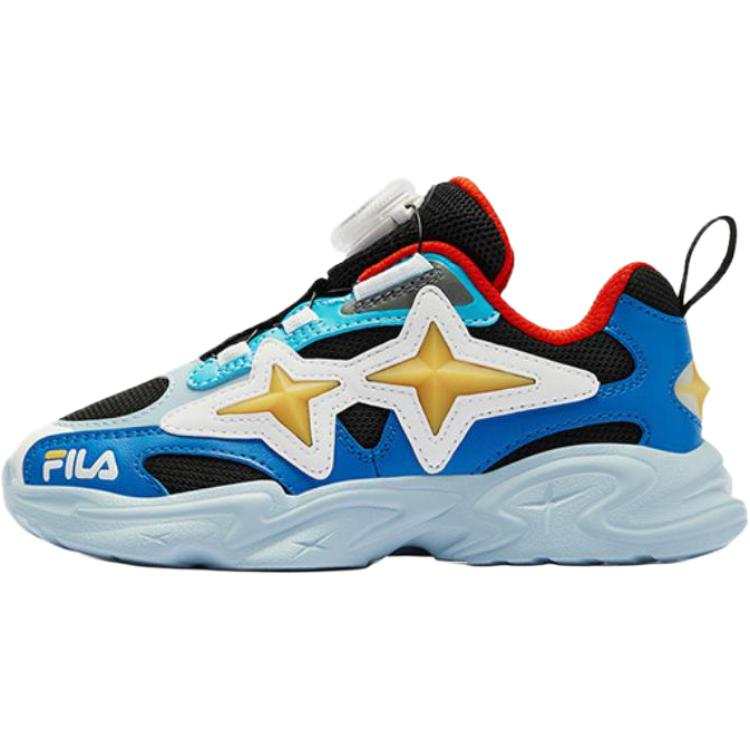 FILA KIDS BOA Polaris Slip Resistant Abrasion Resistant Low top Kids' Running Shoes Blue Children Aged 3 7 Years Old