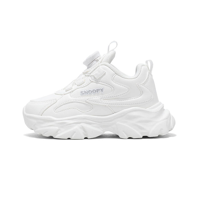 SNOOPY Adventurer Sports White Sneakers Slip Resistant Anti Kick Abrasion Resistant Lightweight Cushioning Low top