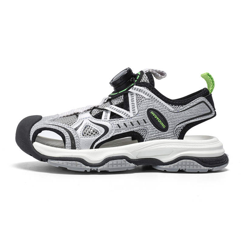 NAVIGARE Mesh Breathable Moisture Wicking Breathable Moisture Wicking Low top Children's Sandals Silver Green Kids'