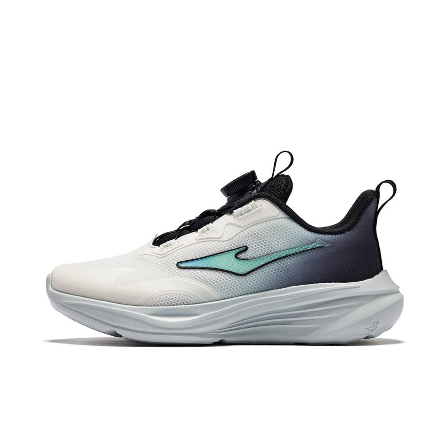 ERKE KIDS Beauty Flight 2 Slip Resistant Anti Kick Breathable Lightweight Cushioning Running Shoes White Green Black