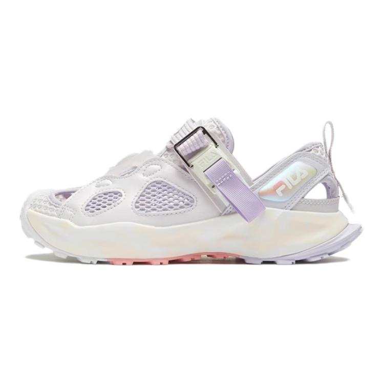 FILA KIDS Slip Resistant And Breathable Slip Resistant And Breathable Children's Sandals White Purple