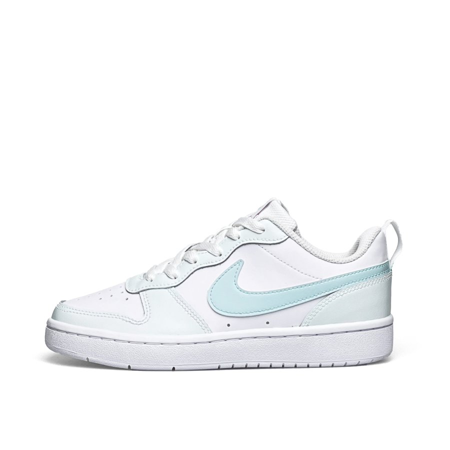 Nike Nike Court Borough Low 2 Leather Abrasion Resistant Low top Kids' Skateboarding Shoes White Teenagers