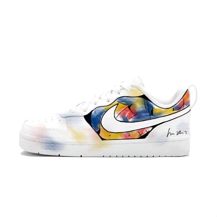 Nike Nike Court Borough Van Gogh Impression Leather Slip Resistant Abrasion Resistant Slip Resistant Abrasion Resistant