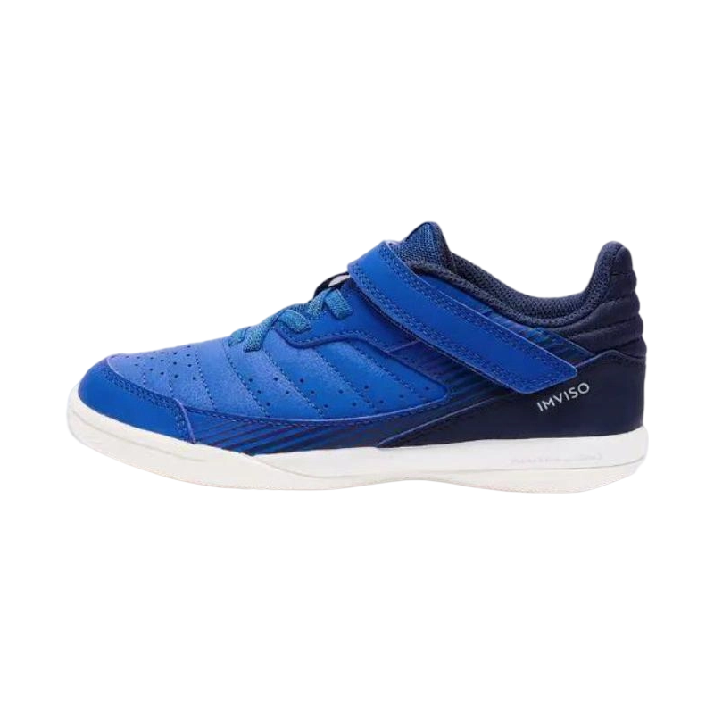 DECATHLON ESKUDO 500 TRAINERS Cushioning Abrasion Resistant Cushioning, Wear Resistant Low top Kids' Soccer Shoes Blue