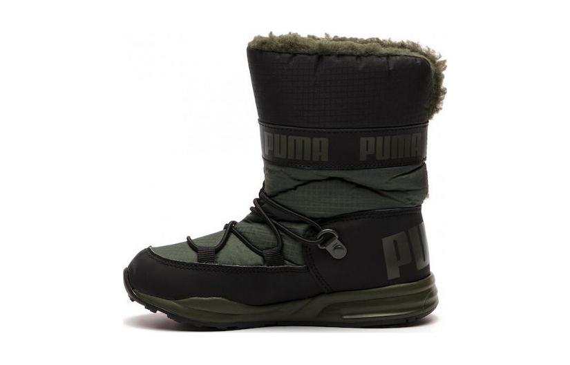 PUMA Trinomic Boot Cushioning, Wear Resistant Kids' Boots Green Black Children Aged 3 7 Years Old