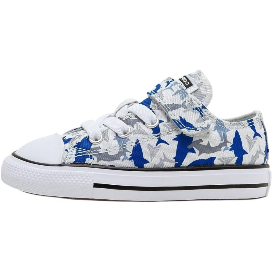 Converse Chuck Taylor All Star Low top Toddler Shoes White/Blue/Gray Infant And Toddler