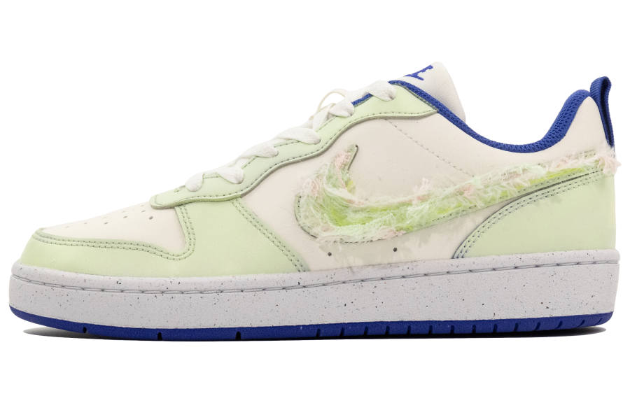 Nike Nike Court Borough Blossom Slip Resistant Abrasion Resistant Low top Kids' Skateboarding Shoes Avocado Green Teenagers