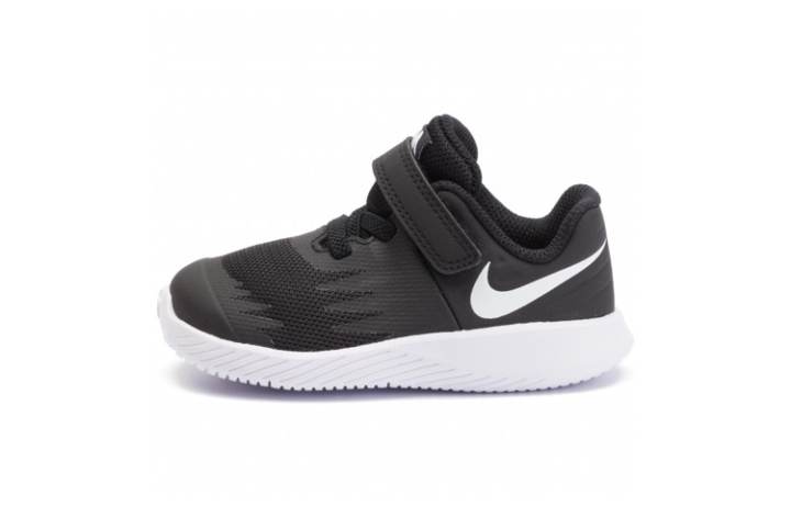 Nike Nike Slip Resistant Cushioning Low top Running Shoes Black White Infant And Toddler