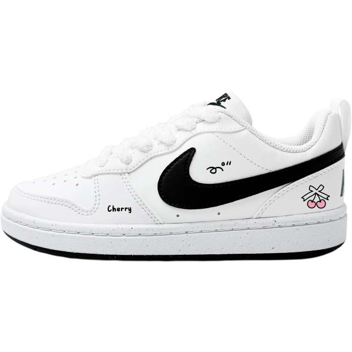 Nike Nike Court Borough Cherry Fruit Synthetic Leather Abrasion Resistant Abrasion Resistant Low top